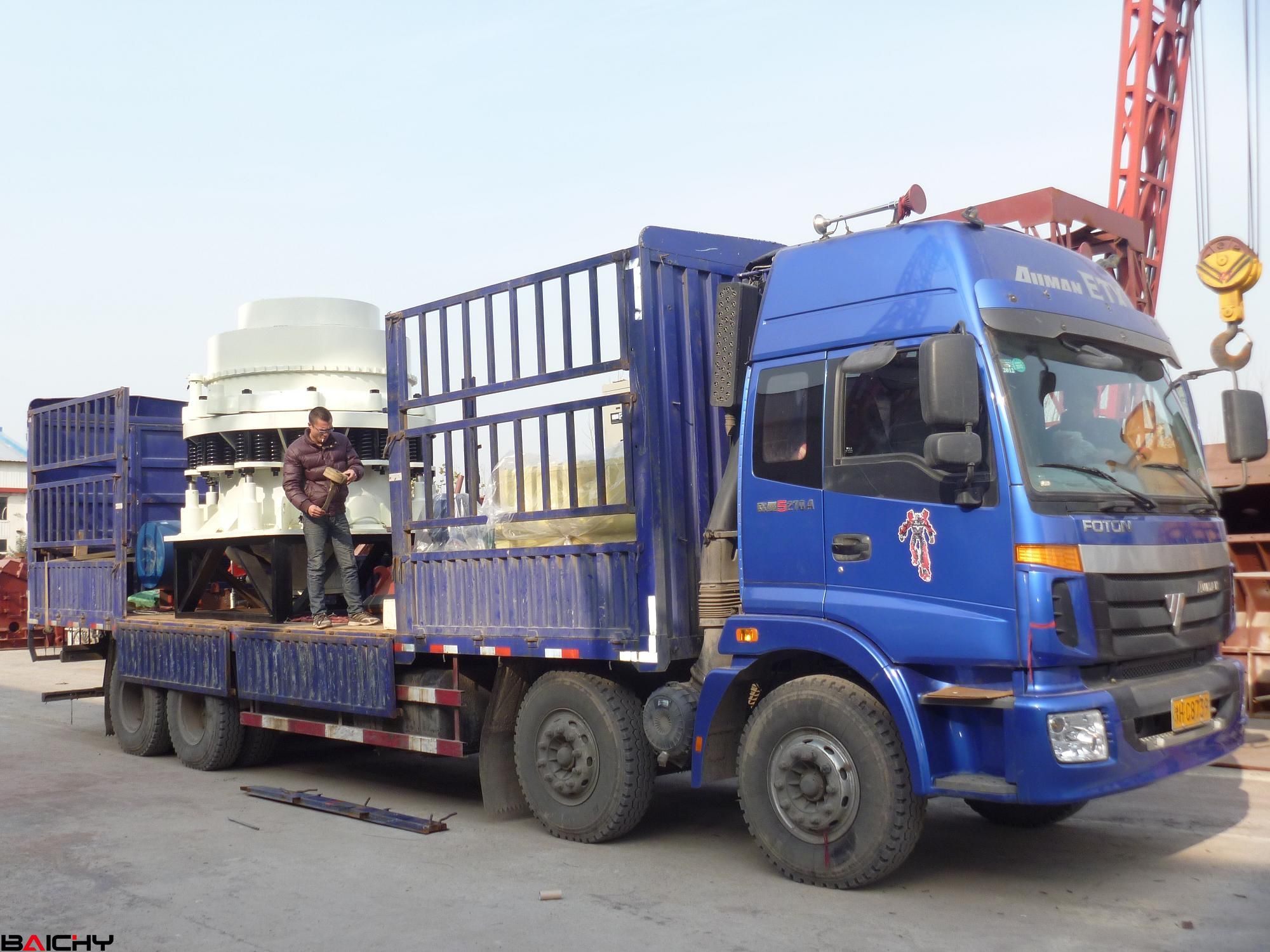 圓錐破碎機PYB-1750發(fā)往青海玉樹