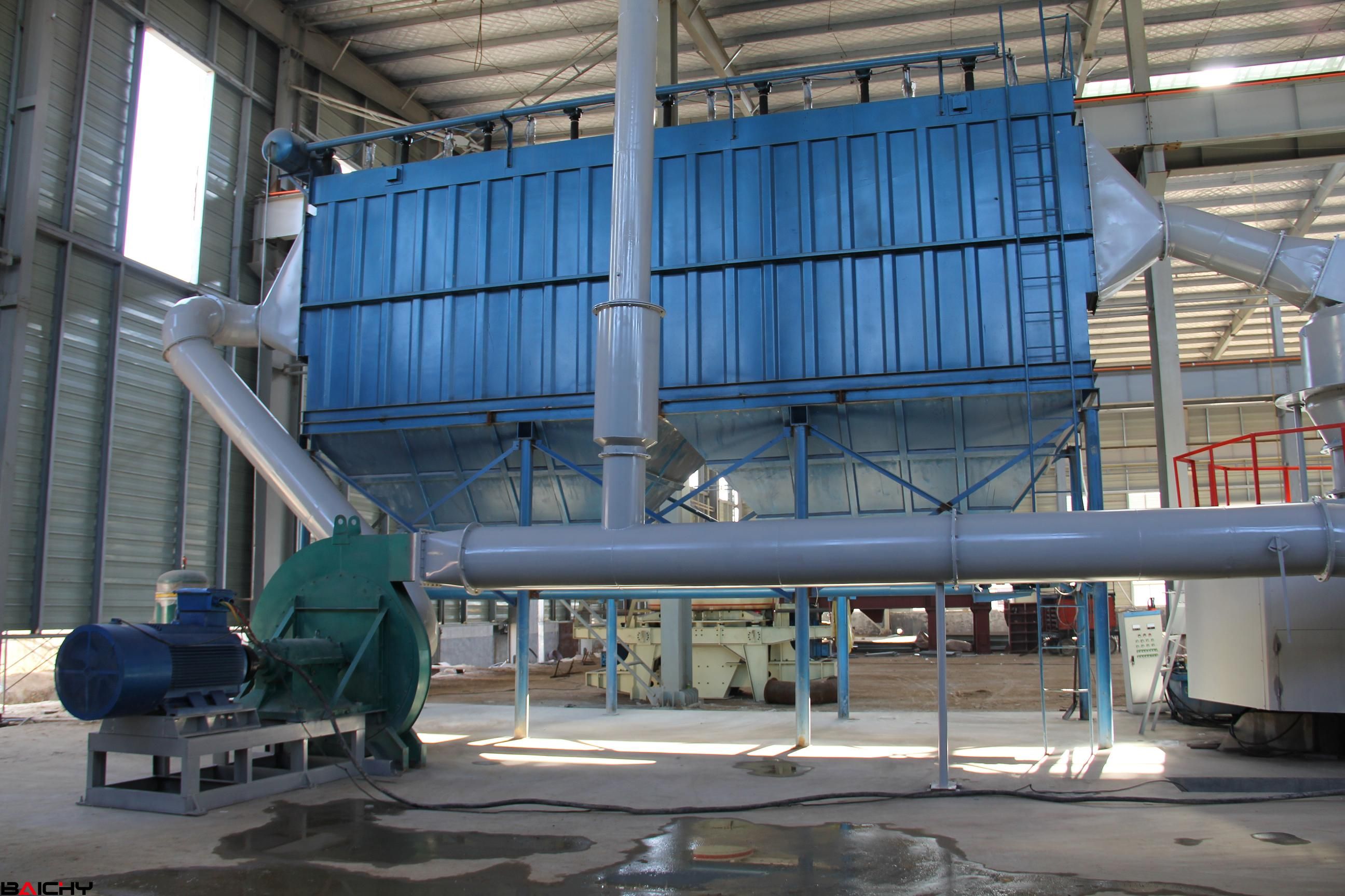 雙動力高壓磨粉機安裝調試現場